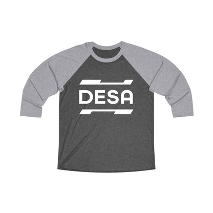 DESA Unisex Tri-Blend 3/4 Raglan Tee - Comfortable Casual Wear for Any Occasion